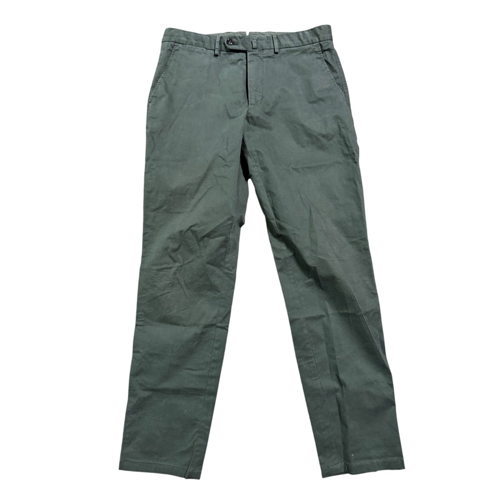 Suitsupply Porto Novo Olive Green Cotton Stretch Chinos Mens 30